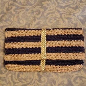 mar y sol remy clutch with gold trim